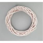 Vessző koszorú 25 cm - Pasztell rózsa