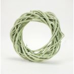 Vessző koszorú 25 cm - Pasztell zöld