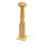   Natúr fa gyertyatartó nagy 20 cm (Talp: 5x5 cm, Tető: 4,5 cm)