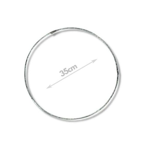 Fém karika 35 cm - Ezüst borítás