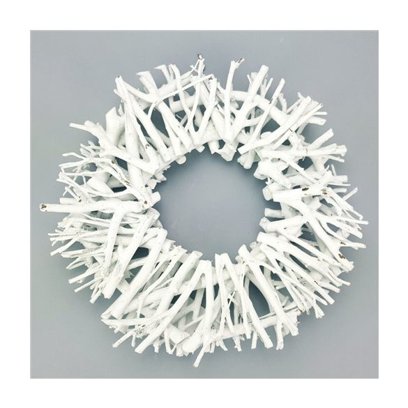 Ágkoszorú 30 cm - Fehér