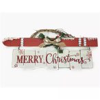 Síléces üdvözlő tábla 24x62cm - Piros