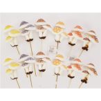   Pálcikás pöttyös gomba dekoráció 4-5-7 cm, 24cm hosszú - Több színben /DB