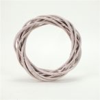 Vessző koszorú 20 cm - Pasztell rózsaszín