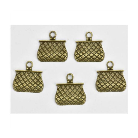 Fém medél táska 2x2,1 cm - 5db/csomag