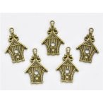 Fém medál madáretető 1,8x2,9 cm - 5db/csomag