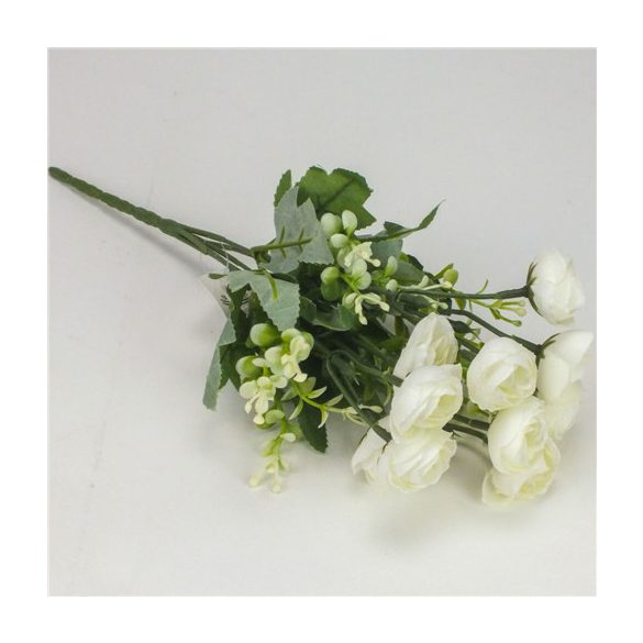 Boglárka csokor rezgővel 30cm - Fehér