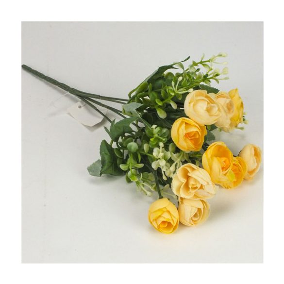 Boglárka csokor rezgővel 30cm - Krém-sárga