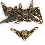 Sarokelem szíves 3,5x3,5 cm - 8db/csomag