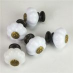 Fiókgomb porcelánhatású 2,5x2,5 cm - 5db/csomag