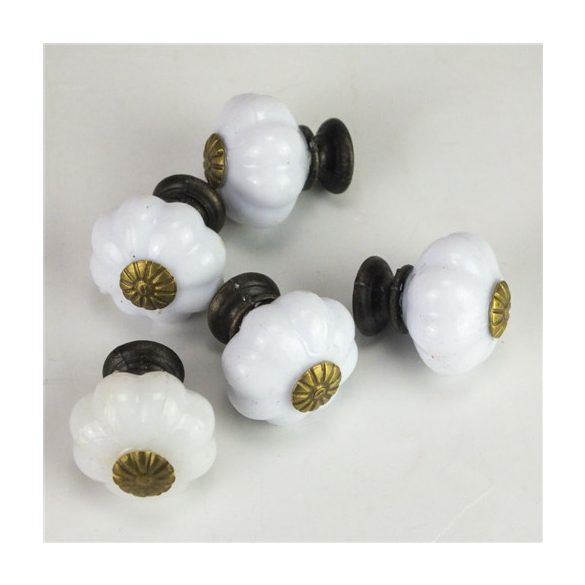 Fiókgomb porcelánhatású 2,5x2,5 cm - 5db/csomag