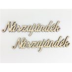   Fa felirat - "Nászajándék" 4x15 cm - Natúr 2db/csomag