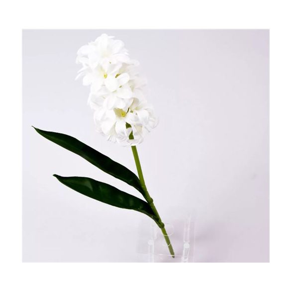 Szálas selyemvirág jácint - Fehér