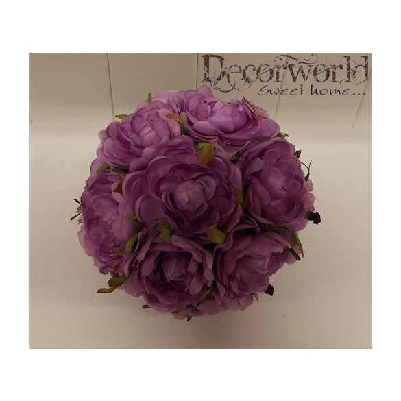 Rózsagömb lila/fehér kicsi