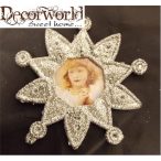 Képtartó hókristály fehér,ezüst