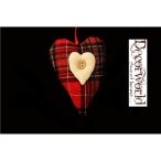 Szív  textil 11,5cm