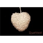 Szív 8 cm flitteres akasztható