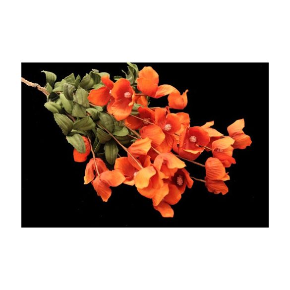 Virágcsokor 48cm 4 ág - Narancs