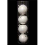 Fehér üveggömb 10 cm 4db