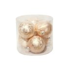 Rózsaszín üveggömb 8cm 6db