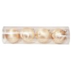 Jeges rózsaszín üveggömb 10cm S/4