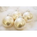 Krém üveggömb 10cm S/4
