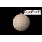 Gyöngyös gömb 6cm - Fehér