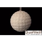 Csipkés gömb 10 cm - Fehér