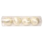 Jeges krém színű üveggömb 10cm 4db