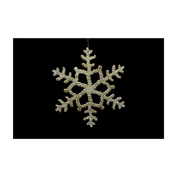 Hópehely akryl 20 cm - Arany/ezüst