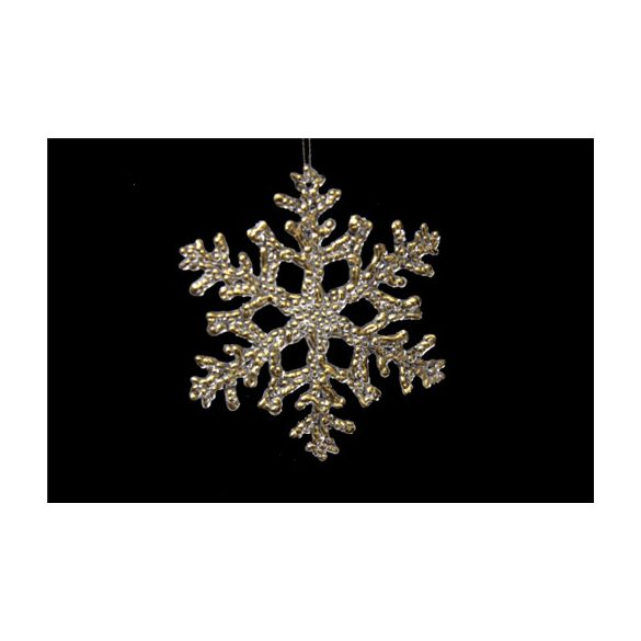 Hópehely akryl 15cm - Arany/Ezüst 2 féle