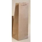 Papírtasak ital- ajándékzacskó 10x10x35 cm - Natúr