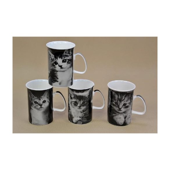 Bögre 3 dl b&w kolyokmacskás 4 féle