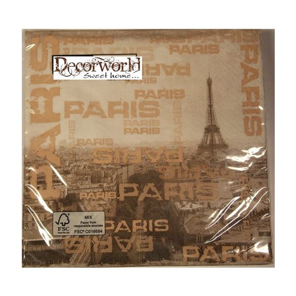 Szalvéta 33x33cm Szerelem Városa