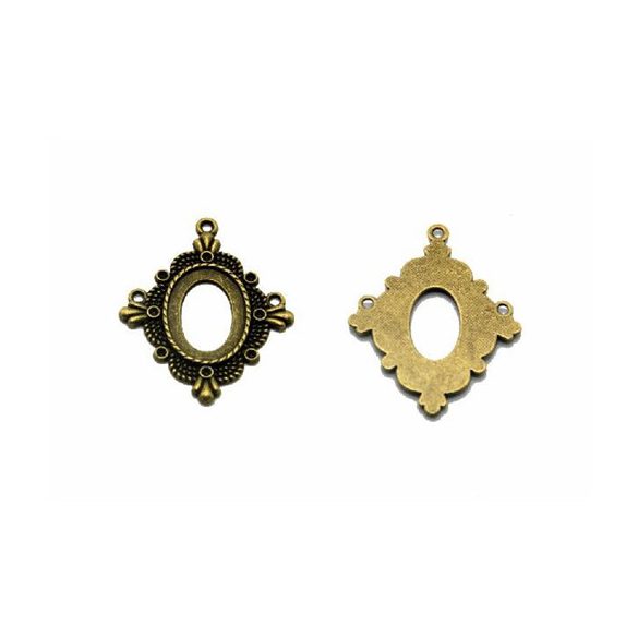 Medál ovál üreges 18x25mm lencséhez