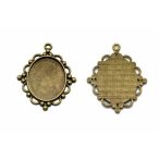 Medál ovál bogyós szélű 30x40mm lencséhez