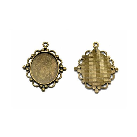 Medál ovál bogyós szélű 30x40mm lencséhez