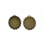 Medál ovál két hurkos szélű 30x40mm lecséhez