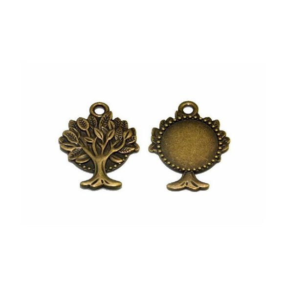 Medál kör fa form. 30mm lencséhez