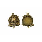 Medál kör rózsa form. 30mm lencséhez