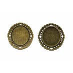 Medál ovál szívbe forduló mintával 30x40mm lencséhez