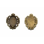 Medál ovál koronás 20x30mm lencséhez