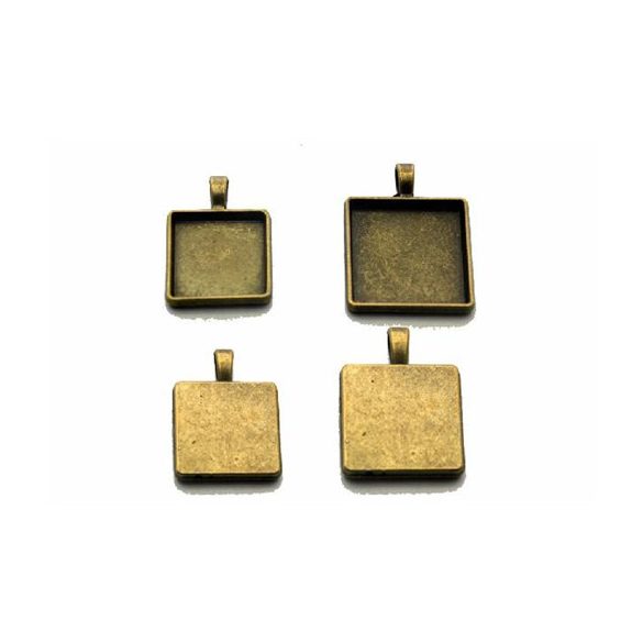 Medál kocka nagy akasztóval 20x20mm lencséhez