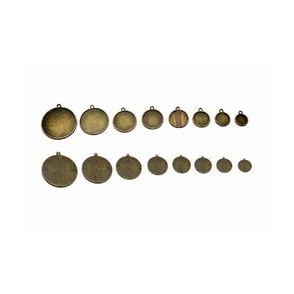 Medál kör sima 14mm lencséhez