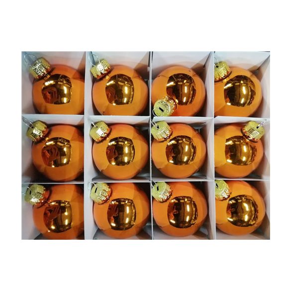 Gömb üveg 5 cm óarany fényes S/12