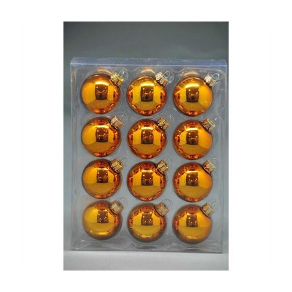 Gömb üveg bronz nari fényes sett/12db 5cm