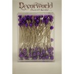 Dísztű gyöngyös 6mm - Lila S/100