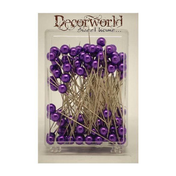Dísztű gyöngyös 8mm - Lila S/100