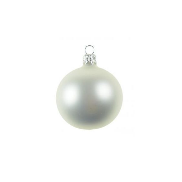 Üveggömb 10cm matt fehér