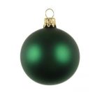 Üveggömb 10cm matt sötétzöld